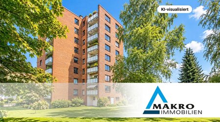 205_9098-Hausansicht virtuell möbliert | 3D VIRTUAL TOUR - 3-Zimmerwohnung mit Südwest-Balkon & Weitblick in Pinneberg 205_9098-Hausansicht virtuell möbliert